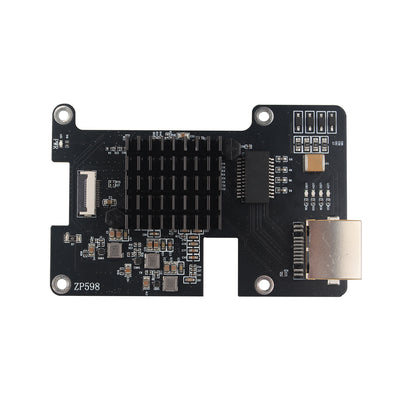 ZDE ZP598 PCIe to 5G Ethernet Network Port HAT Adapter Expansion Board 5GB 5GBE with Aluminum Heatsink for Raspberry Pi 5