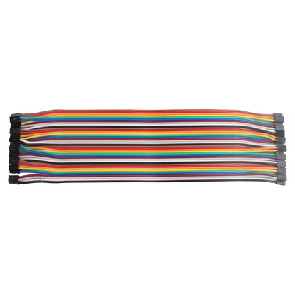 ZDE 40PCS 20cm 7.87inch Breadboard Jumper Wires Female to Female 2P Multicolored Dupont Wires 2.0mm to 2.0mm Pitch Ribbon Cable Compatible with Arduino Projects and Raspberry Pi