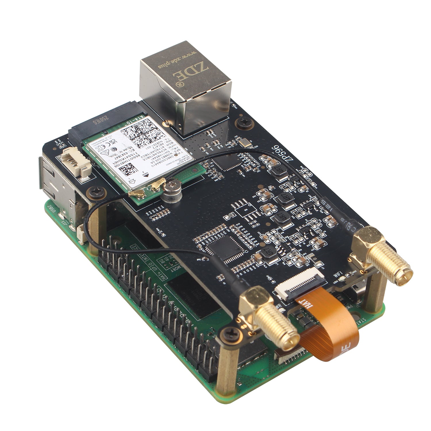 ZDE ZP596 PCIe to M.2 E Key WiFi7 6 6E 5 PCIe to 2.5G Ethernet Network