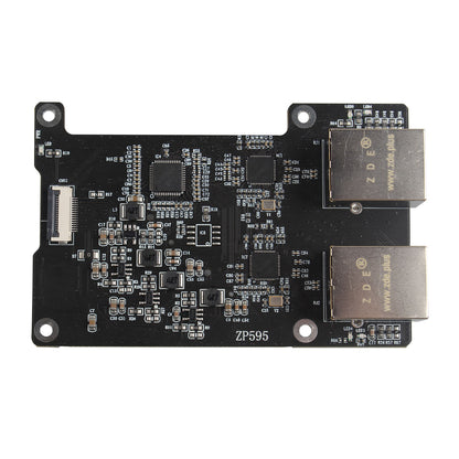 ZDE ZP595 PCIe to Dual 2.5G Ethernet Network Port HAT Adapter Expansion Board for Raspberry Pi 5