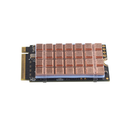 ZDE M.2 SSD Heatsink 32x18x2mm Copper Heatsink with Silicone Thermal Pads for PC Laptop Raspberry Pi M.2 2242 SSD NVMe PS5 Cooling