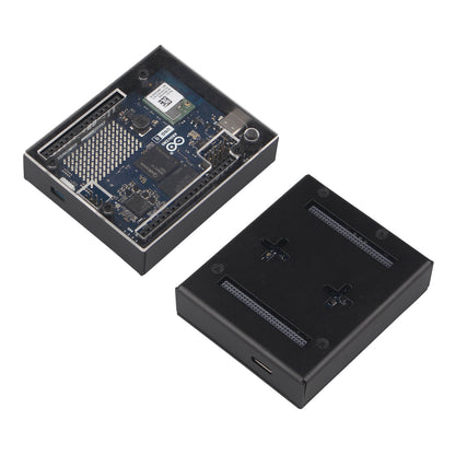 ZDE ZC101 Case for Arduino UNO Q Aluminum Alloy Protective Enclosure with Transparent Acrylic and Aluminum Top Lid