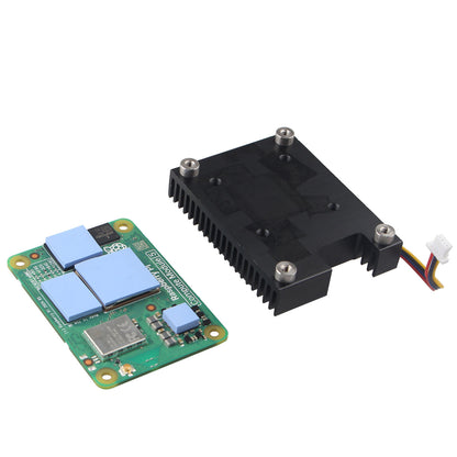 ZDE ZC505 Dedicated Aluminum Heatsink with PWM Cooling Fan Compatible with Raspberry Pi Compute Module 5 CM5 Motherboard with Screws and Thermal Tapes