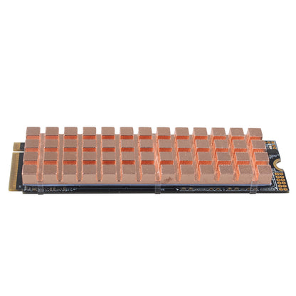 ZDE M.2 SSD Heatsink 70x20x4mm Copper Heatsink with Silicone Thermal Pads for PC Laptop Raspberry Pi M.2 2280 SSD NVMe PS5 Cooling