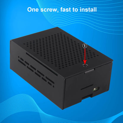 ZDE ZC502 Aluminum Case for Raspberry Pi 5, Support Pi 5 Active Cooler, PCIe to M.2 NVMe HAT, PoE+ HAT, WiFi Shield PCIe Peripheral Board