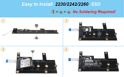 ZDE ZP517A PCIe to M.2 Key M NVMe HAT SSD Expansion Board for Raspberry Pi 5
