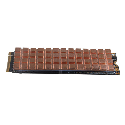 ZDE M.2 SSD Heatsink 70x20x2.5mm Copper Heatsink with Silicone Thermal Pads for PC Laptop Raspberry Pi M.2 2280 SSD NVMe PS5 Cooling