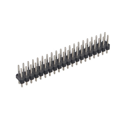 ZDE 20PCS 2x20 Pin 0.1 Inch Break-Away Dual Male Header Strip Double Row Straight Pin Headers Connector for Raspberry Pi Zero GPIO PCB Breadboard Arduino