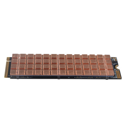 ZDE M.2 SSD Heatsink 70x20x1.5mm Copper Heatsink with Silicone Thermal Pads for PC Laptop Raspberry Pi M.2 2280 SSD NVMe PS5 Cooling