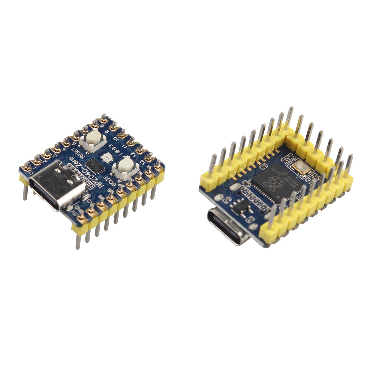 ZDE 2PCS RP2040-Zero Mini PICO Development Board Based on Raspberry Pi Microcontroller RP2040 Pico-Like MCU Board Dual-Core Arm Cortex M0+ Processor Castellated Module for SMD Applications