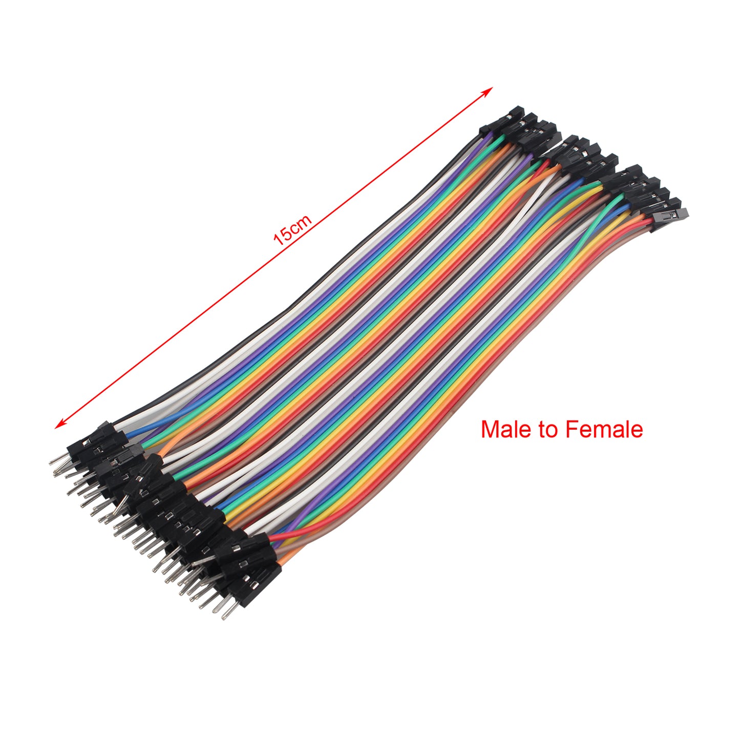 ZDE 120PCS 15cm 5.91inch Multicolored Dupont Wires Breadboard Jumper Ribbon Cables Kit 40pin Female to Female, Male to Female, Male to Male Compatible with Arduino Projects and Raspberry Pi
