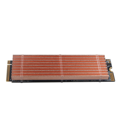 ZDE M.2 SSD Heatsink 70x21x4mm Copper Heatsink with Silicone Thermal Pads for PC Laptop Raspberry Pi M.2 2280 SSD NVMe PS5 Cooling