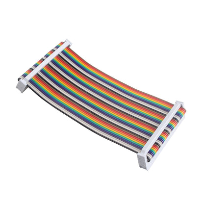 ZDE Female to Female GPIO Flat Ribbon Cable 40pin Breadboard Rainbow Jumper Wire 10cm/3.94inch Compatible with Raspberry Pi 5 4B 3 2 Model B B+