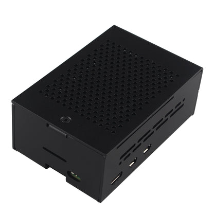 ZDE ZC502 Aluminum Case for Raspberry Pi 5 2GB/4GB/8GB/16GB Support PCIe to M.2 NVMe PoE HAT WiFi7 PCIe Peripheral Board ZP515/ZP516/ZP517A/ZP581/ZP582/ZP590B and Raspberry Pi 5 Active Cooler