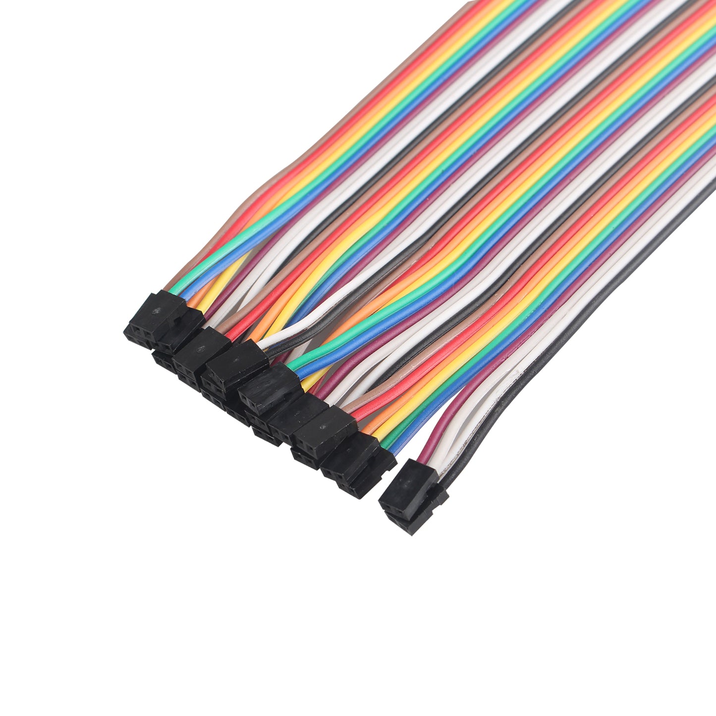 ZDE 40PCS 20cm 7.87inch Breadboard Jumper Wires Female to Female 2P Multicolored Dupont Wires 2.0mm to 2.0mm Pitch Ribbon Cable Compatible with Arduino Projects and Raspberry Pi