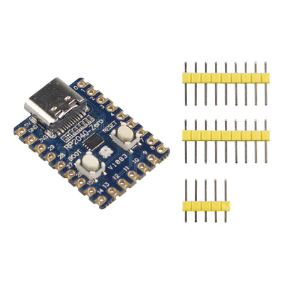 ZDE RP2040-Zero Mini PICO Development Board Based on Raspberry Pi Microcontroller RP2040 Pico-Like MCU Board Dual-Core Arm Cortex M0+ Processor Castellated Module for SMD Applications
