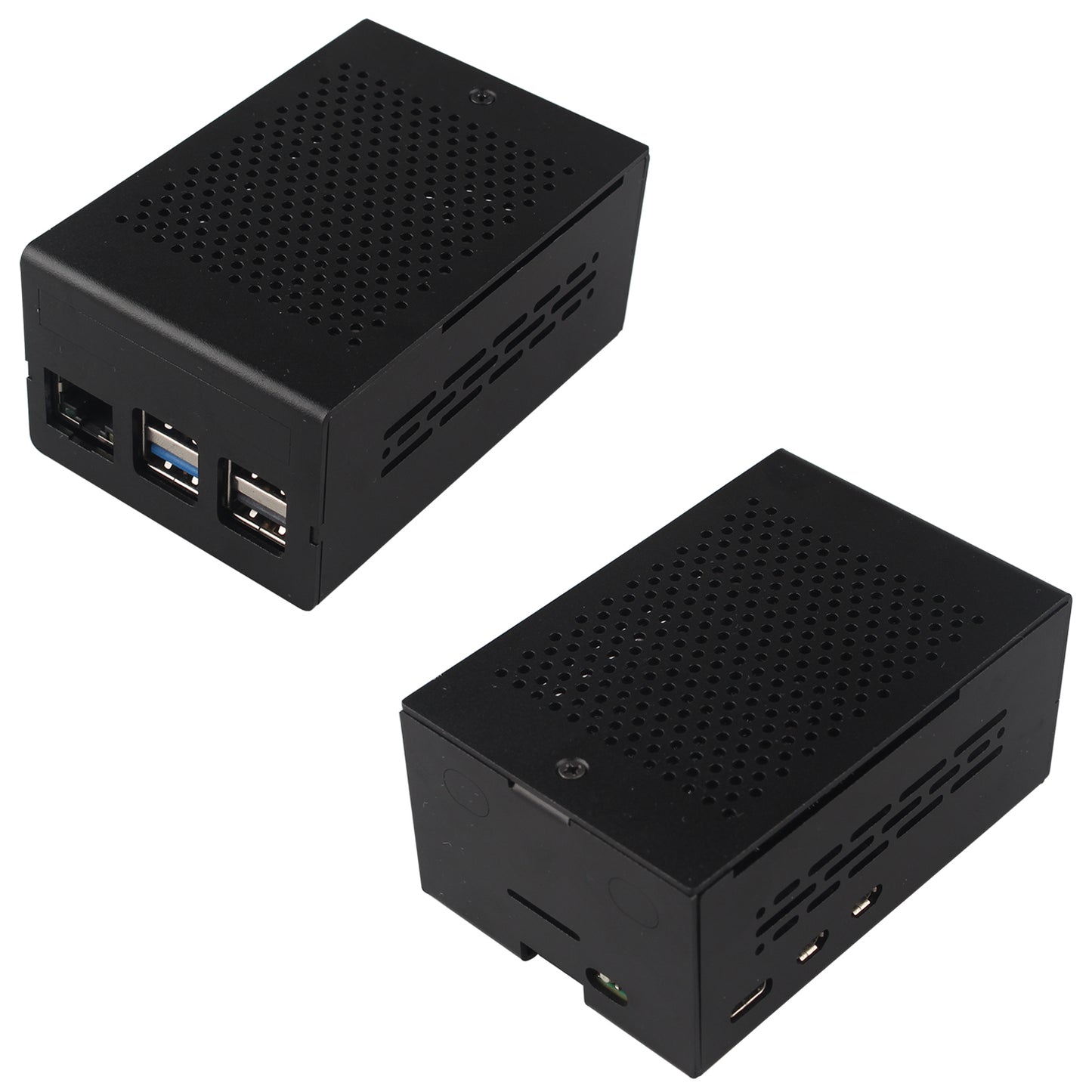 ZDE Aluminum Case ZC501 with Active Cooler ZP536 for Raspberry Pi 5 2GB/4GB/8GB/16GB Support PCIe to M.2 NVMe PoE HAT WiFi7 RS485 RS232 PCIe Peripheral Board ZP511/ZP517A/ZP581/ZP582/ZP590A/ZP592