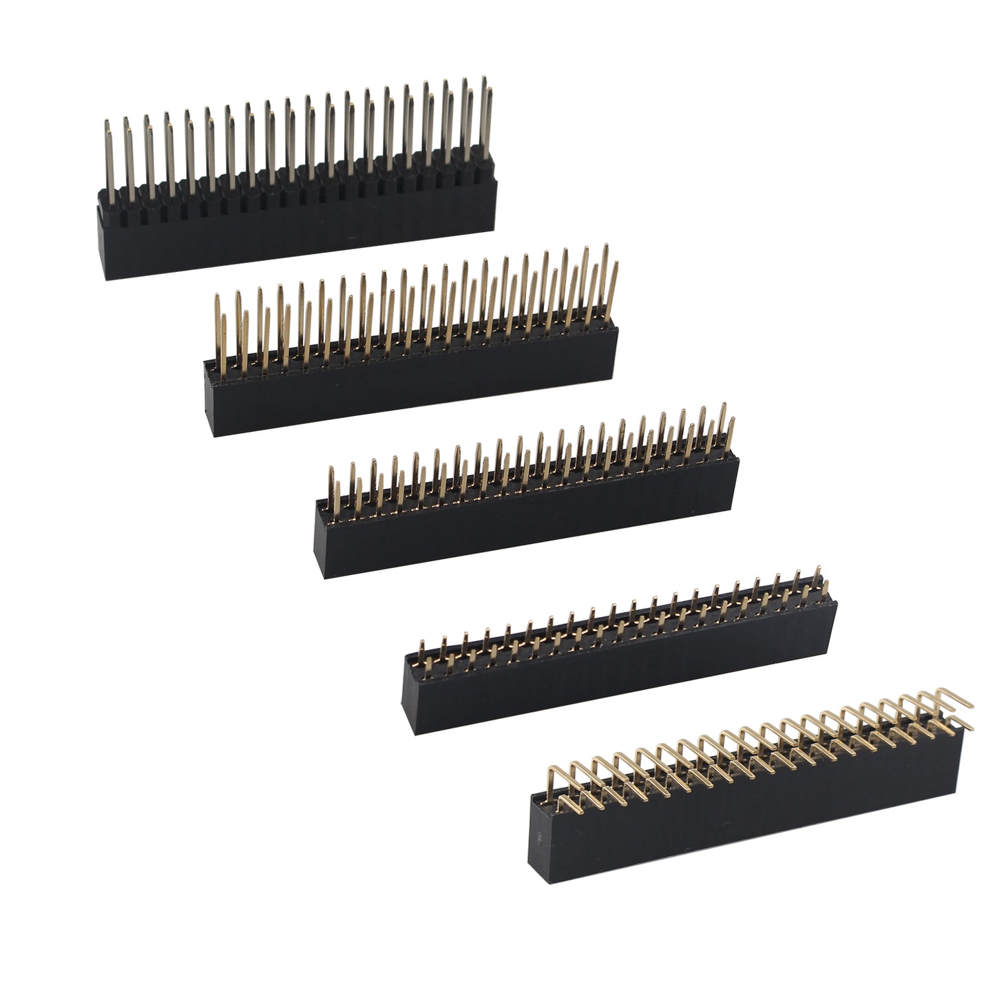 ZDE 2x20 40 Pin Stacking Female Header Kit GPIO Stacking Header Extender Pico Header Pack for Raspberry Pi 5/4B/3B+/3B/2B/B+/A+/Zero/Zero W/Zero 2 W (8 Specifications 16pcs)