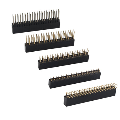 ZDE 2x20 40 Pin Stacking Female Header Kit GPIO Stacking Header Extender Pico Header Pack for Raspberry Pi 5/4B/3B+/3B/2B/B+/A+/Zero/Zero W/Zero 2 W (8 Specifications 16pcs)