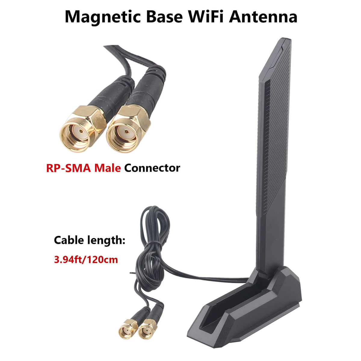 ZDE ZP590C PCIe to WiFi7 6 6E 5 HAT Magnetic Base Antenna PCIE to M.2 E Key Adapter Expansion Board for Raspberry Pi 5 Support BE200 AX210 MT7922 AX200 Module
