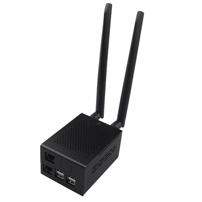 ZDE ZP596 PCIe to M.2 E Key WiFi7 6 6E 5 PCIe to 2.5G Ethernet Network Port HAT Expansion Board with ZC506 Aluminum Case for Raspberry Pi 5