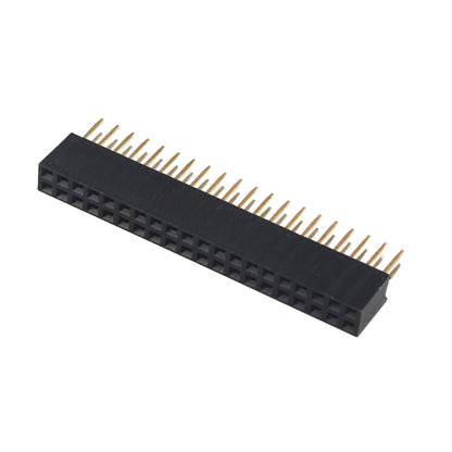 ZDE 6PCS 2x20 40 Pin Stacking Female Header 2.54mm Pitch Dual Row Pin Headers Connector for Raspberry Pi Arduino PCB Breadboard