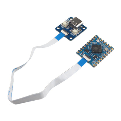 ZDE RP2040-Tiny Mini Development Board Based on Raspberry Pi Microcontroller RP2040 Dual Core Arm Cortex M0+ Processor with USB Port Adapter Board and FPC Cable Support C/C++ MicroPython Arduino