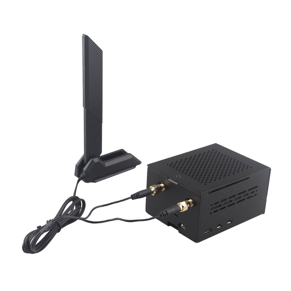 ZDE ZP596C PCIe to M.2 E Key WiFi7 6 6E 5 HAT PCIe to 2.5G Ethernet Network Port HAT Expansion Board with ZC506 Aluminum Case for Raspberry Pi 5