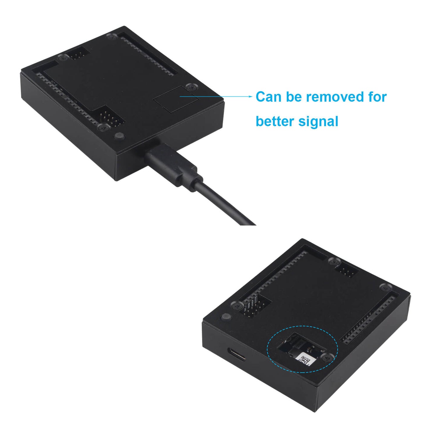 ZDE ZC101 Case for Arduino UNO Q Aluminum Alloy Protective Enclosure with Transparent Acrylic and Aluminum Top Lid
