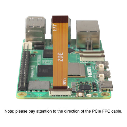 ZDE 6PCS 16Pin 0.5mm Pitch PCIe FPC Flexible Flat Cable Set 30mm/50mm/90mm with 2PCS M.2 SSD Mounting Studs Compatible with Raspberry Pi 5 PCIe to M.2 Key-M NVMe SSD Adapter PCIe Peripheral Board