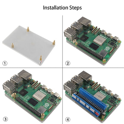 ZDE GPIO Terminal Block Breakout Board Module DIY Circuit GPIO Expansion Board Micro Connector Compatible with Raspberry Pi 5/4B/3B+/3B/2B/Zero/Zero W/Zero 2 W
