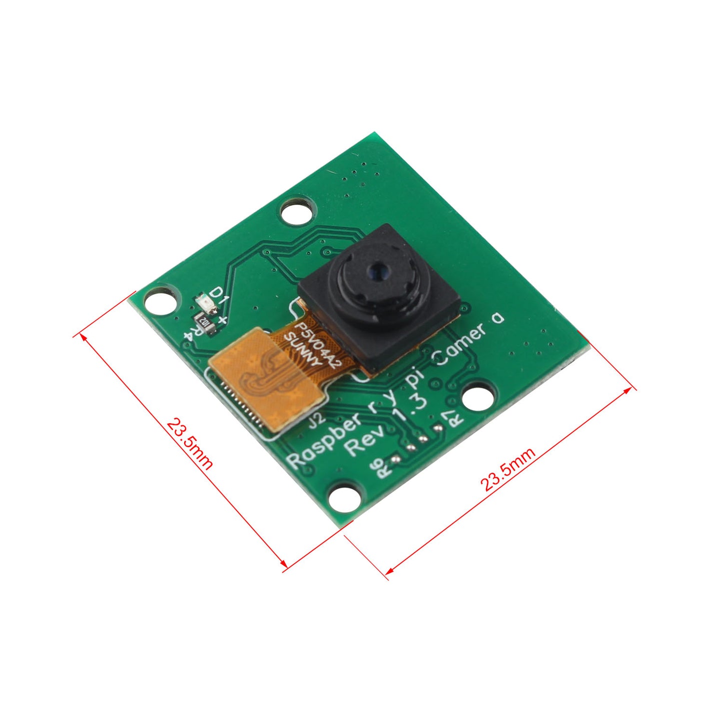 ZDE 5MP 1080p Mini Camera Module Webcam Video Camera Module Support OV5647 Sensor Compatible with Raspberry Pi 5/4B/3B+/3B/2B/Zero w/2w