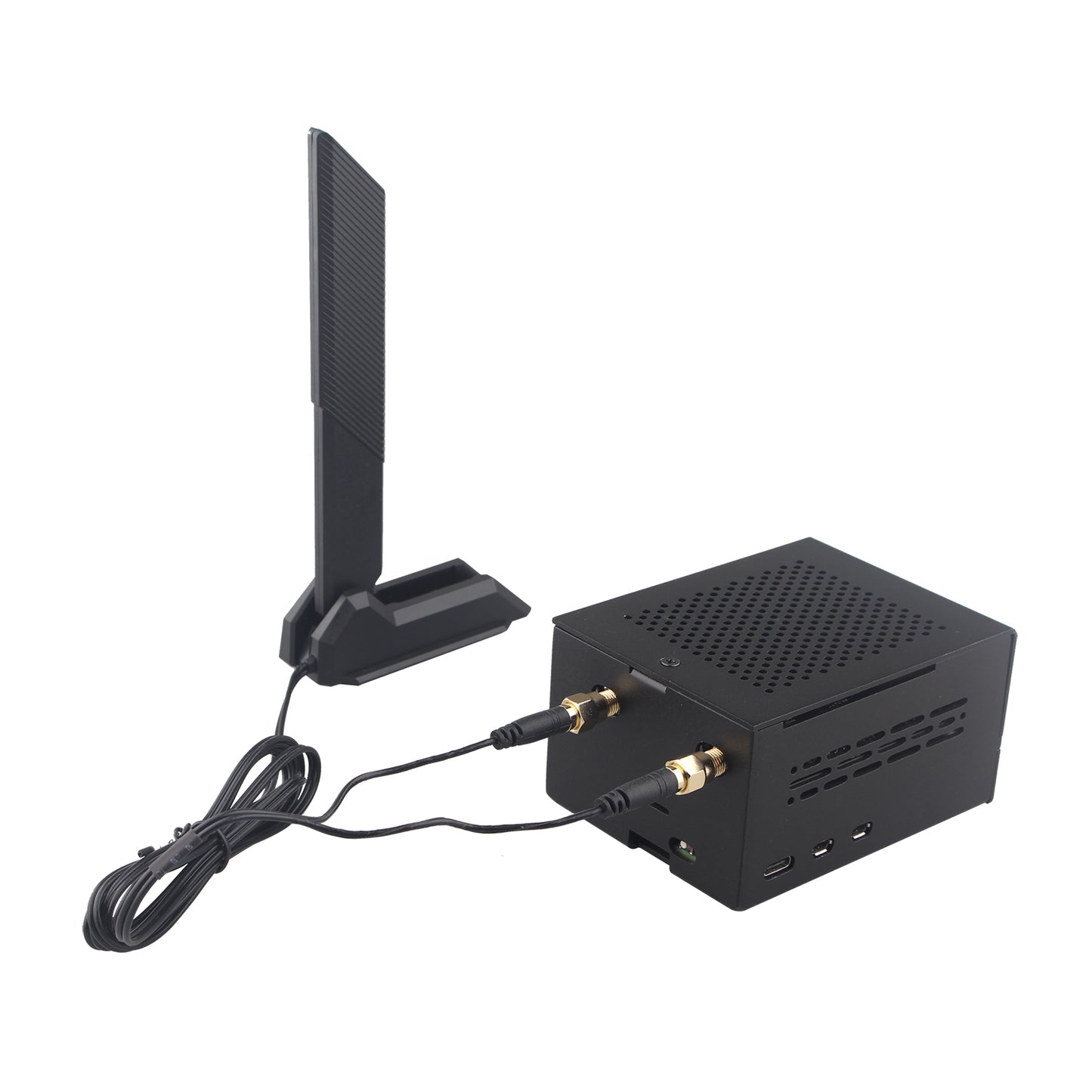 ZDE ZP596C PCIe to M.2 E Key WiFi7 6 6E 5 PCIe to 2.5G Ethernet Network Port HAT Expansion Board with ZC506 Aluminum Case for Raspberry Pi 5