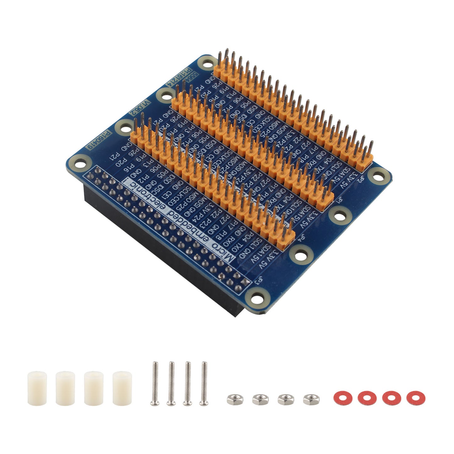 ZDE GPIO Expansion Board GPIO 1 to 3 Port Extension 40-pin Board Module GPIO Adapter Compatible with Raspberry Pi 5, Pi 4B, Pi 3, Pi 2, Pi Model B
