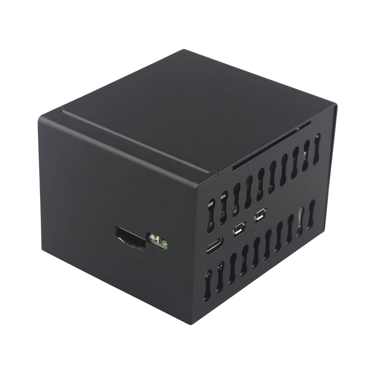 ZDE ZP597 PCIe to 4 Ports 1G Gigabit 1000M Ethernet Network HAT Adapter Expansion Board 1GB 1GBE with Metal Case for Raspberry Pi 5