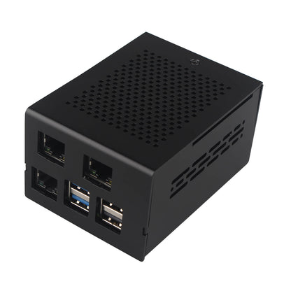 ZDE ZP595 PCIe to Dual 2.5G Ethernet Port HAT Expansion Board with ZC506 Aluminum Case for Raspberry Pi 5