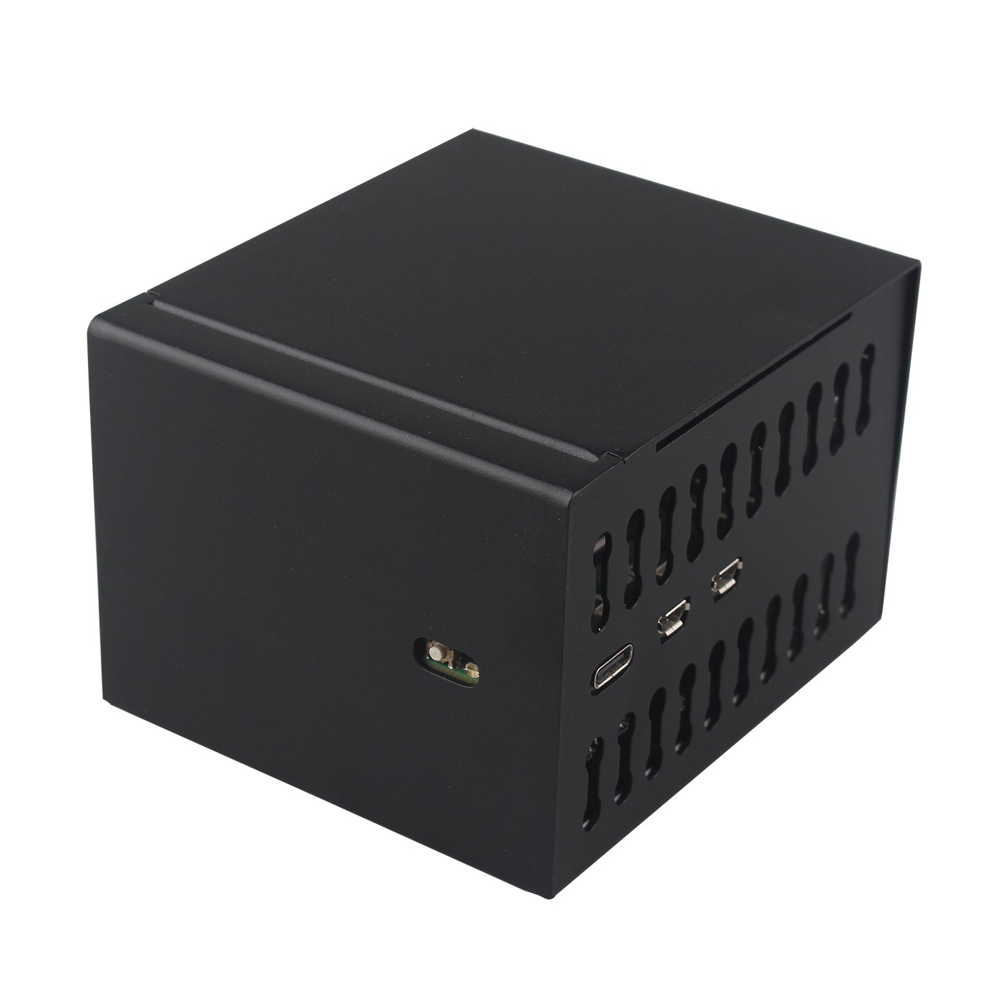 ZDE ZP597 PCIe to 4 Ports 1G Gigabit 1000M Ethernet Network HAT Adapter Expansion Board 1GB 1GBE with Metal Case for Raspberry Pi 5