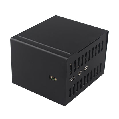 ZDE ZP597 PCIe to 4 Ports 1G Gigabit 1000M Ethernet Network HAT Adapter Expansion Board 1GB 1GBE with Metal Case for Raspberry Pi 5