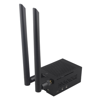 ZDE ZP585 PoE+ HAT PCIe to M.2 E Key WiFi7 6 6E 5 HAT Adapter with ZC501 Aluminum Alloy Case ZP536 Active Cooler for Raspberry Pi 5