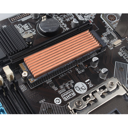 ZDE M.2 SSD Heatsink 70x21x4mm Copper Heatsink with Silicone Thermal Pads for PC Laptop Raspberry Pi M.2 2280 SSD NVMe PS5 Cooling