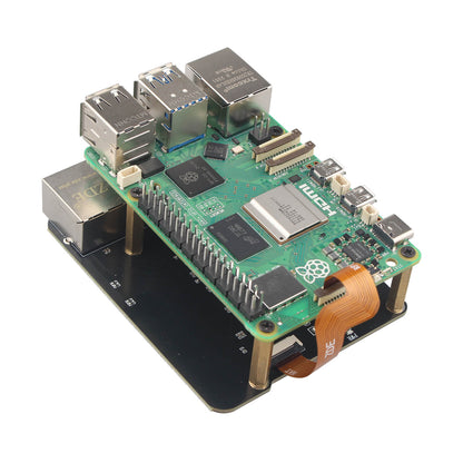 ZDE ZP597 PCIe to 4 Ports 1G Gigabit 1000M Ethernet Network HAT Adapter Expansion Board for Raspberry Pi 5