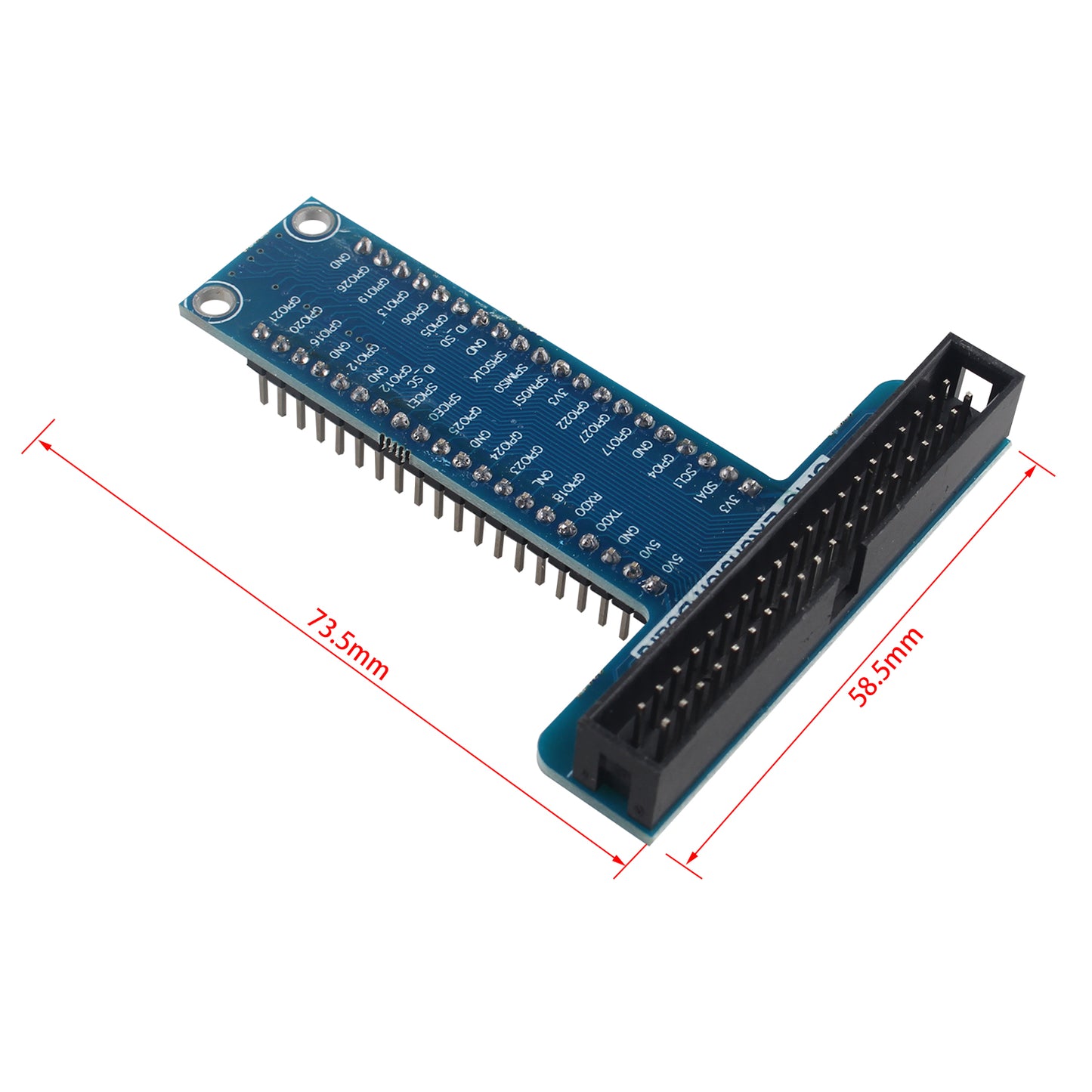 ZDE T-Type GPIO Breakout Expansion Board + 40pin GPIO Flat Ribbon Cable + Breadboard Compatible with Raspberry Pi 5 4B 3B+ 3B 2B B+