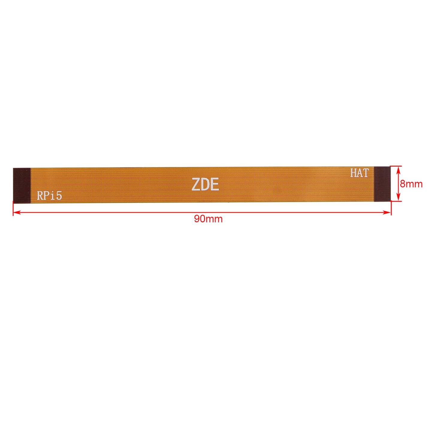 ZDE 2PCS 16Pin 0.5mm Pitch PCIe FPC Flexible Flat Cable 90mm Compatible with Raspberry Pi 5 PCIe to M.2 Key-M NVMe SSD Adapter PCIe Peripheral Board
