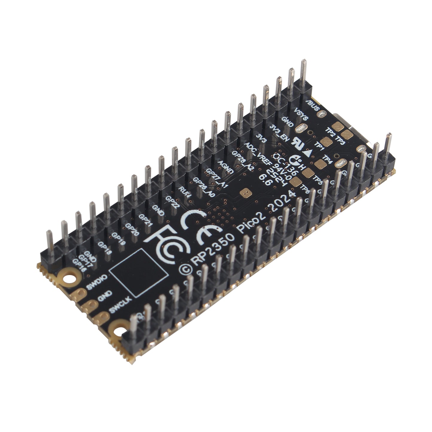 ZDE Microcontroller Board Dual-Core Dual-Architecture Design 150MHz Based on RP2350 Chip, 520KB SRAM, 4MB Flash Memory, 26 GPIO, Support C/C++ MicroPython