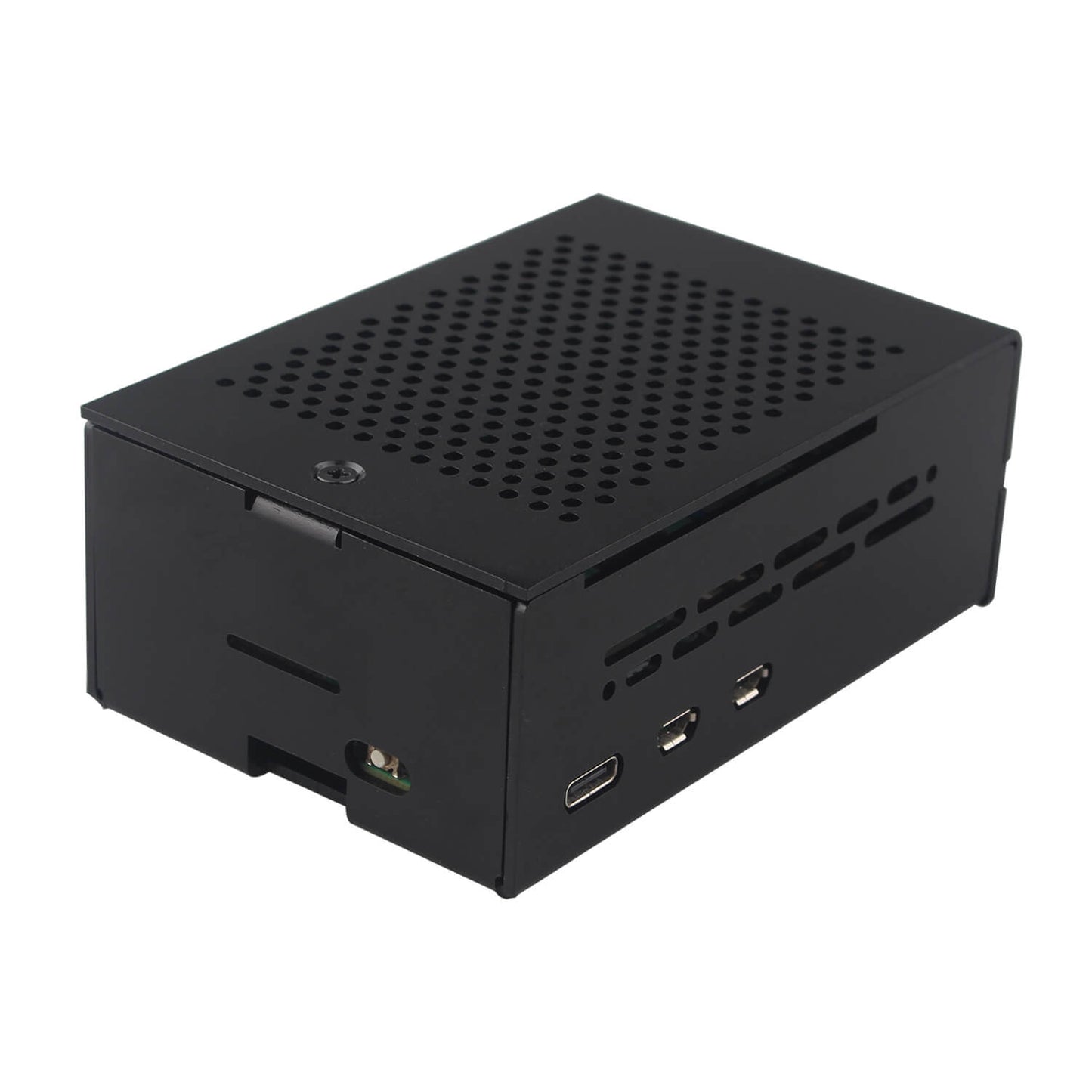 ZDE ZC502 Aluminum Case for Raspberry Pi 5, Support Pi 5 Active Cooler, PCIe to M.2 NVMe HAT, PoE+ HAT, WiFi Shield PCIe Peripheral Board