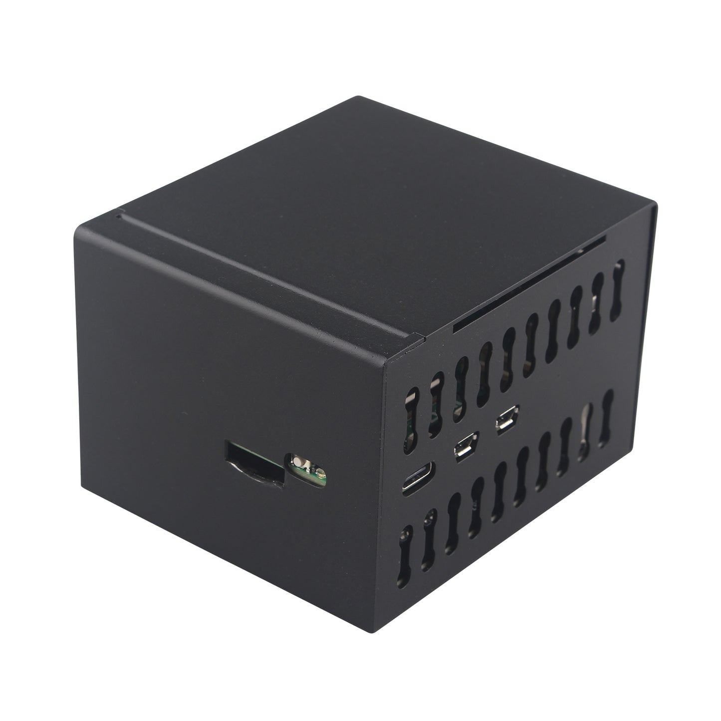 ZDE ZP597 PCIe to 4 Ports 1G Gigabit 1000M Ethernet Network HAT Adapter Expansion Board 1GB 1GBE with Metal Case for Raspberry Pi 5