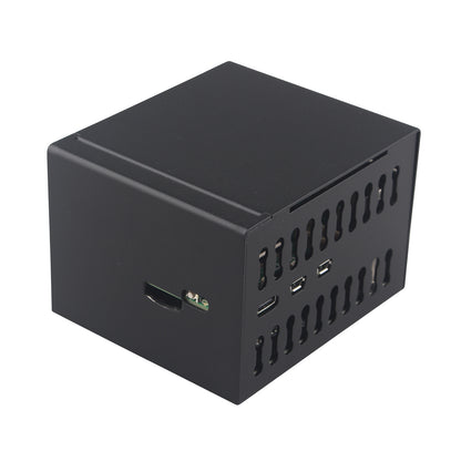 ZDE ZP597 PCIe to 4 Ports 1G Gigabit 1000M Ethernet Network HAT Adapter Expansion Board 1GB 1GBE with Metal Case for Raspberry Pi 5
