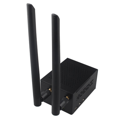 ZDE ZP596 PCIe to M.2 E Key WiFi7 6 6E 5 PCIe to 2.5G Ethernet Network Port HAT Expansion Board with ZC506 Aluminum Case for Raspberry Pi 5