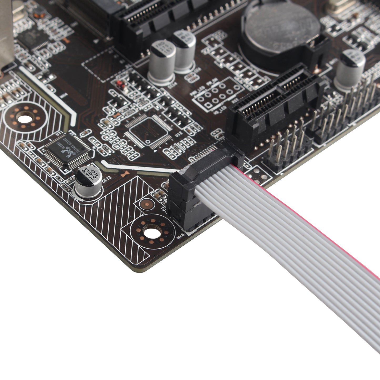 ZDE 5PCS 14 Pin Flat Ribbon Cable with Black 2.54mm FC Dual Row Female to Female Wires IDC Ribbon Connector (30cm Length)