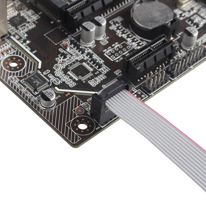 ZDE 5PCS 14 Pin Flat Ribbon Cable with Black 2.54mm FC Dual Row Female to Female Wires IDC Ribbon Connector (30cm Length)